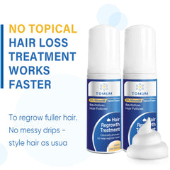 TOMUM 5% Minoxidil Foam targets the crown area for fuller-looking hair.