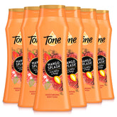 Tone Body Wash Mango Splash bottle highlighting tropical fragrance and moisturizing lather.