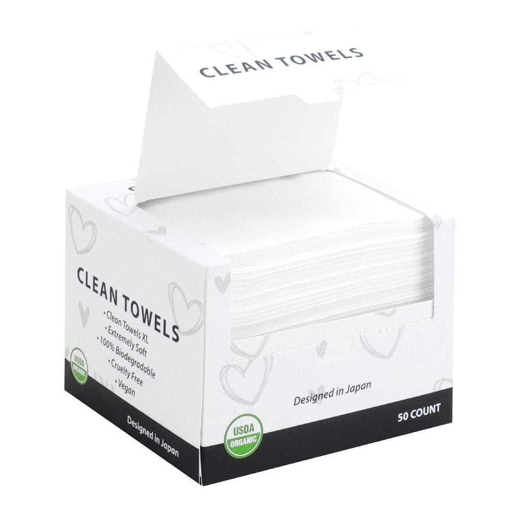 Tonerdepot Disposable Face Towels XL Pack for gentle cleansing on the go.