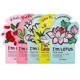 TONYMOLY I’m Sheet Mask: juego de 5 mascarillas para hidratación y luminosidad.
