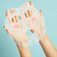Mascarilla facial calmante TONYMOLY x Squishmallows para piel serena.