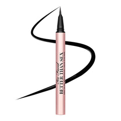 Too Faced Better Than Sex eyeliner black bottle for silky application.