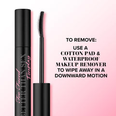 Too Faced Foreplay pigmented primer swatch on lashes.