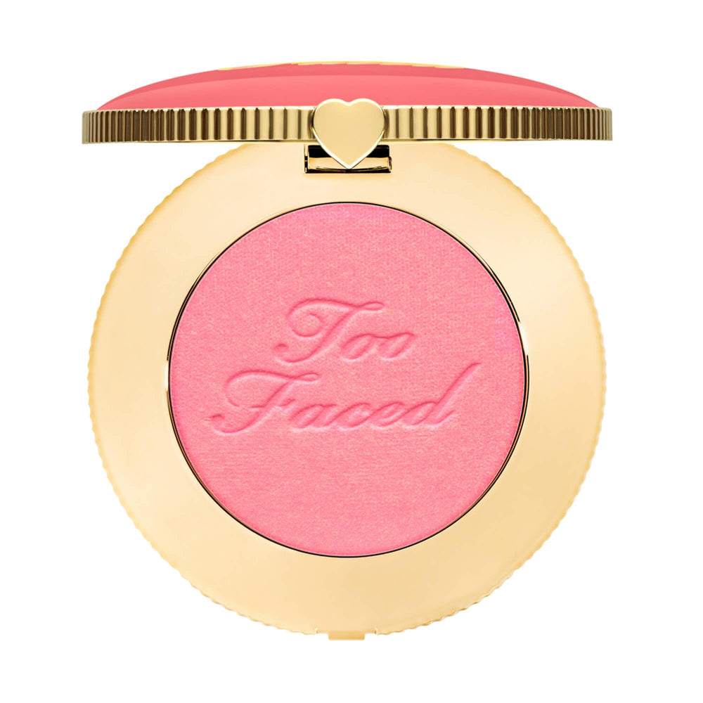 Too Faced Cloud Crush Blurring Blush bottle close-up showing soft, cloud-like blush texture for natural-looking color.