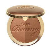 Too Faced Sun Bunny Bronzer compact with dual shades provides a radiant glow.