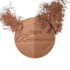 Too Faced Sun Bunny Bronzer dual shades blend for a customizable warm glow.