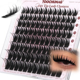 TOOCHUNAG anime lash clusters 12-20mm in D-Curl for versatile looks.