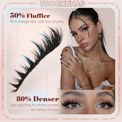 TOOCHUNAG lash clusters deliver dense volume for everyday elegance.