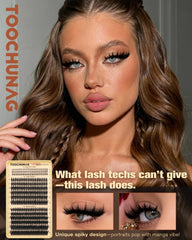 TOOCHUNAG bottom lashes clusters for a layered lash line