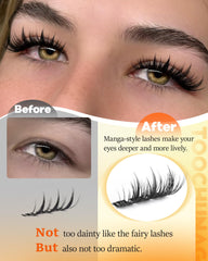 TOOCHUNAG D-curly lash clusters 12–20mm provide versatile, eye-enhancing look.