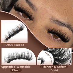 TOOCHUNAG dramatic fluffy lashes create a deep, voluminous eye frame