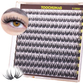 TOOCHUNAG Fairy Lash Clusters 9-12mm closeup for a natural, wispy everyday look.