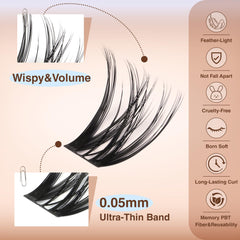TOOCHUNAG Flora lash seal applied to lock clusters in place.