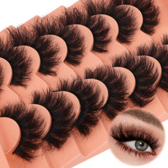 TOOCHUNAG fluff mink lashes wispy 18mm add natural-looking volume for daily wear.