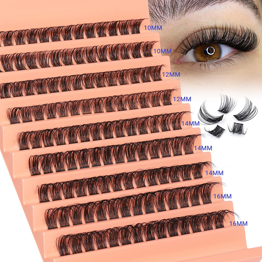 TOOCHUNAG lash clusters DD curly lashes deliver a natural wispy look for daily wear.