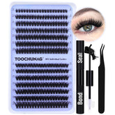 TOOCHUNAG lash kit fluffy extensions 60D/80D for fuller at-home lashes
