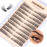 TOOCHUNAG natural lash clusters with C curl blend naturally for a gentle daily look