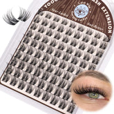 TOOCHUNAG natural lash clusters 10mm D-Curl for subtle daily volume