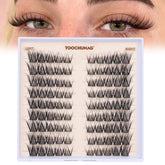 TOOCHUNAG organized lash clusters on both sides for a precise cat-eye look