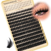 TOOCHUNAG spikes lash clusters 120D offer dramatic volume with a feathery spike silhouette.