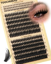 TOOCHUNAG spiky manga lash clusters 12-20mm for dramatic anime eyes with light weight