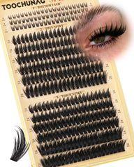 TOOCHUNAG spiky manga lash clusters 12-20mm for dramatic anime eyes with light weight