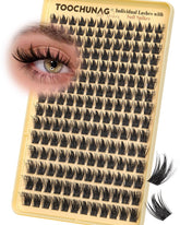 TOOCHUNAG spiky manga lash clusters 180pcs packaging delivers dramatic volume for DIY fans.