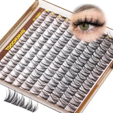 TOOCHUNAG wispy 3D cluster lashes 10-14mm add natural depth for daily wear