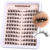 TOOCHUNAG wispy lash clusters in cat eye 3D style for natural volume and lift