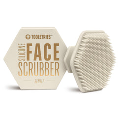 TOOLETRIES Men's Face Scrubber close-up bristles showing gentle exfoliation for smoother skin.