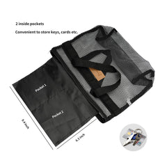 TOPASION mesh shower caddy bag lightweight and portable for any trip.