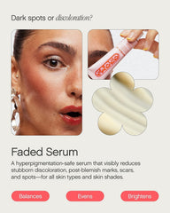Topicals Faded serum texture close-up reveals silky, easily absorbed formula