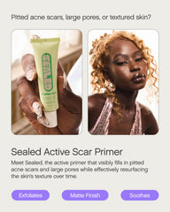 Topicals Sealed active scar filling primer pump dispenser ready for precise application