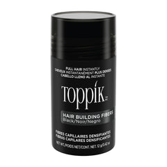 TOPPIK Hair Building Fibers Black packaging demonstrates an easy thinning-hair solution