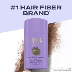 TOPPIK Hair Filler applied to the hairline for instant fullness