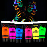 Depvision Glow para cara, pintura UV en tubo de 10 ml, ideal para fiestas.