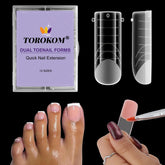 TOROKOM Formas dual para uñas de los pies, 120 piezas, extensiones duraderas
