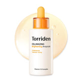 Torriden CELLMAZING Vita C Ampoule bottle closeup highlights sleek packaging and skincare focus.
