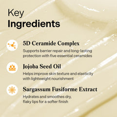 Torriden SOLID In Ceramide Lip Essence, textura gel ligera que se funde en los labios.