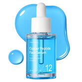 TOSOWOONG Copper Peptide Serum bottle highlighting premium packaging and hydration potential