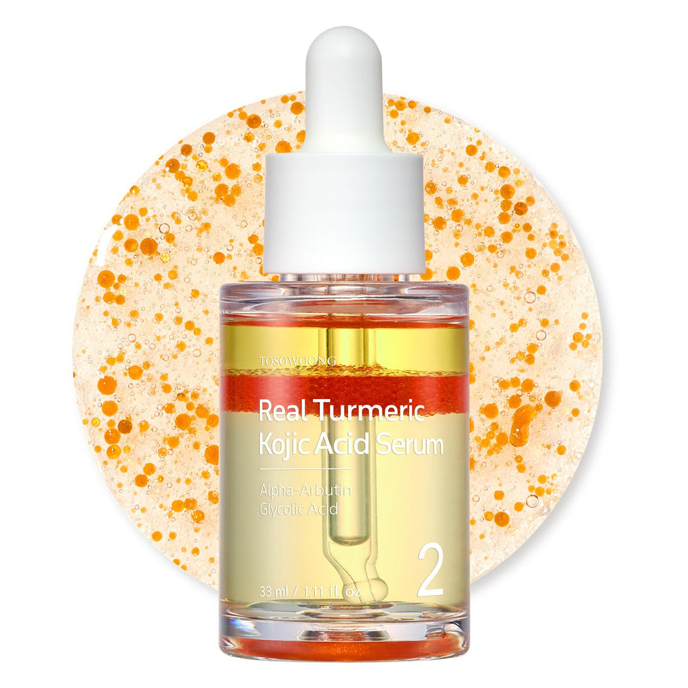 TOSOWOONG Real Turmeric Kojic Serum bottle for daily brightening and even tone