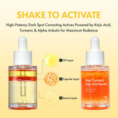 Shake activated triple layer serum visual showing activation