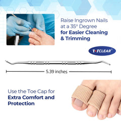 TOTCLEAR ingrown toenail removal kit box showing a complete home care solution.