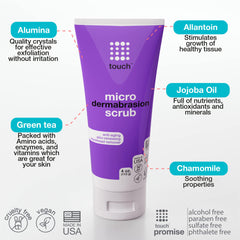 TOUCH exfoliante con manzanilla para piel suave y tranquila.