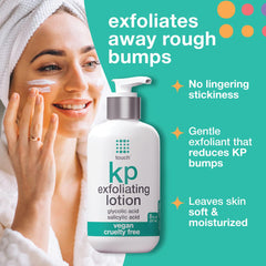 Skin texture closeup with TOUCH Glycolic Lotion smoothening appearance