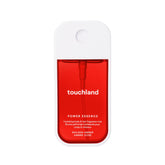 Touchland Hydrating Body Mist bottle pour for on-the-go refresh