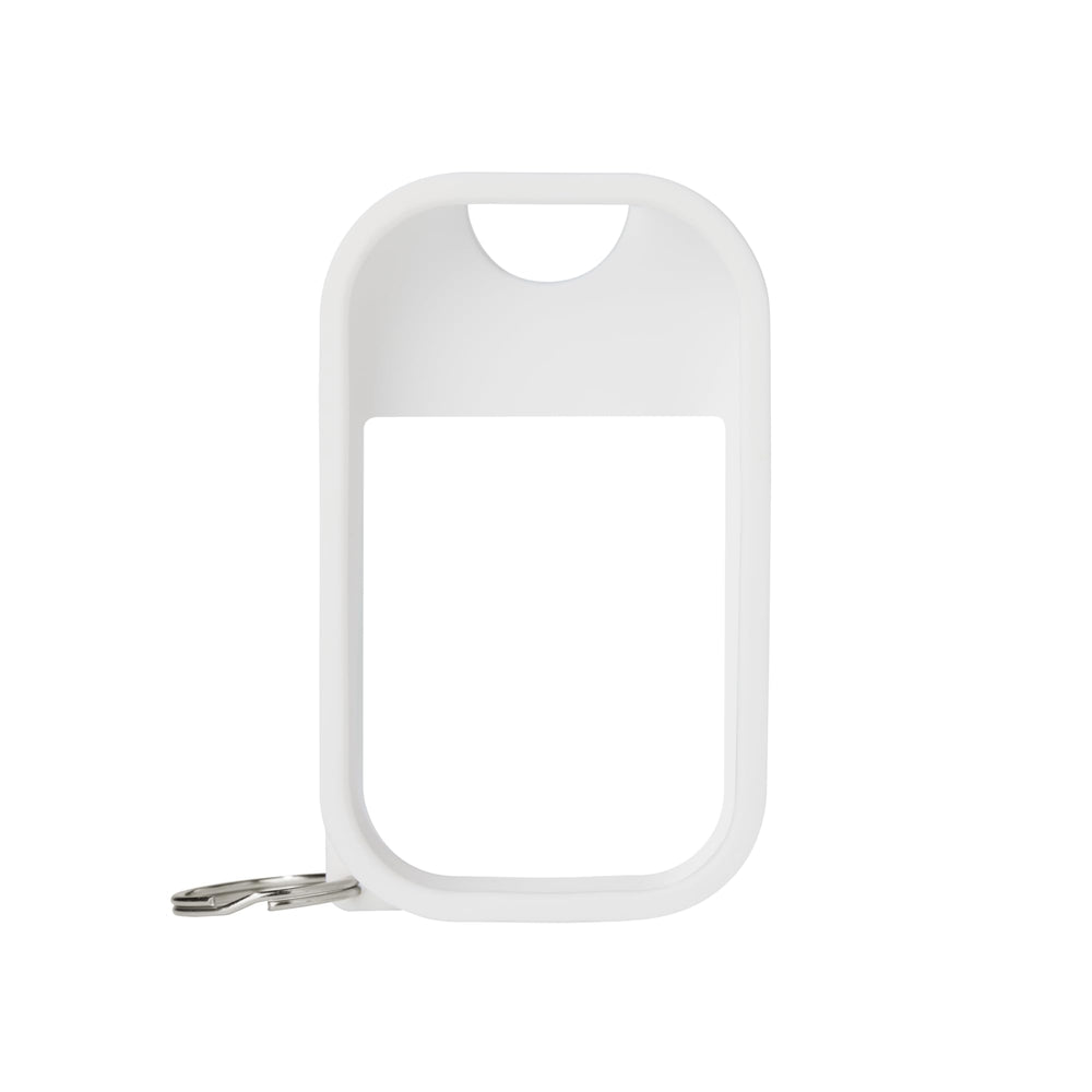 Touchland icy white hand mist case front view protects your mist while looking stylish.