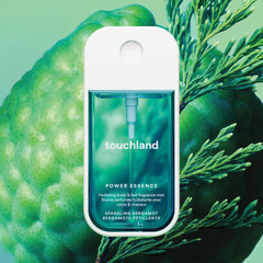 Touchland micro-mist spritz delivers a light, fast-absorbing refresh.