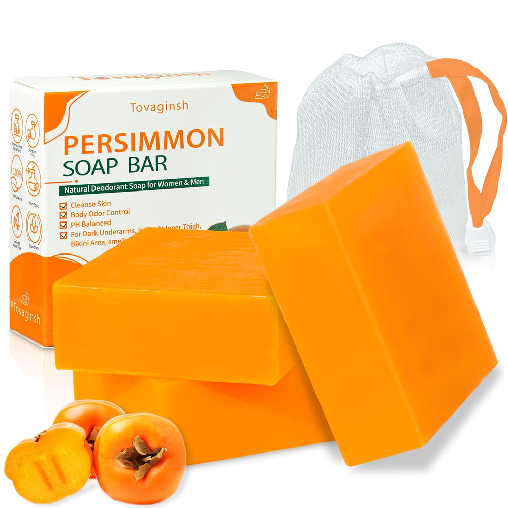Jabón persimon de Tovaginsh 3-pack, ideal para controlar olores diarios.