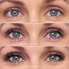 Tower 28 MakeWaves Mascara mini con cepillo curvo eleva y define pestañas.